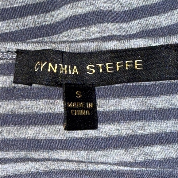 Cynthia Steffe Y2K Striped Zippered Cap Sleeve Top SZ Small - Picture 6 of 7